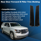 Rear Door B Pillar Trim Mould Panel Pair for Chevrolet Suburban (2015–2018)