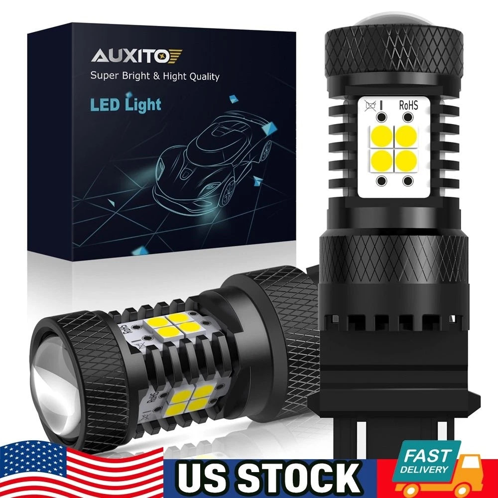 2X Auxito EAA 3156 3157 3057 6000K White LED Reverse Backup Light Bulbs