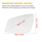 Heated Car Mirror Glass Left Side for BMW F10 528i 550i (2009–2017)