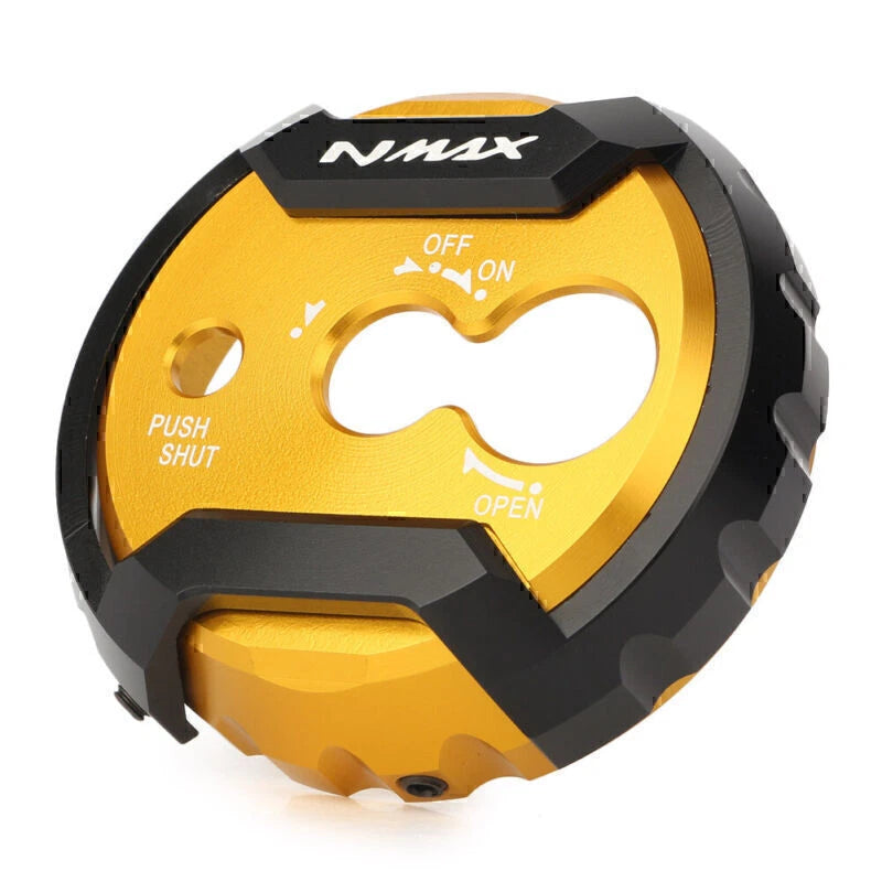 1 Pcs Gold CNC Aluminum Motor Seat Lock Cover Cap for Yamaha NMAX 155 (2015–2016)