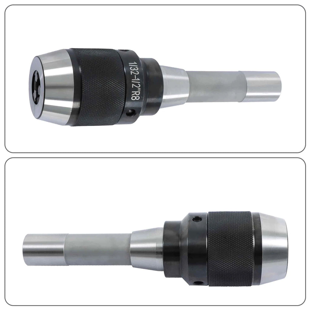 Keyless Drill Chuck for R8 Integral Shank (1/32" - 1/2")