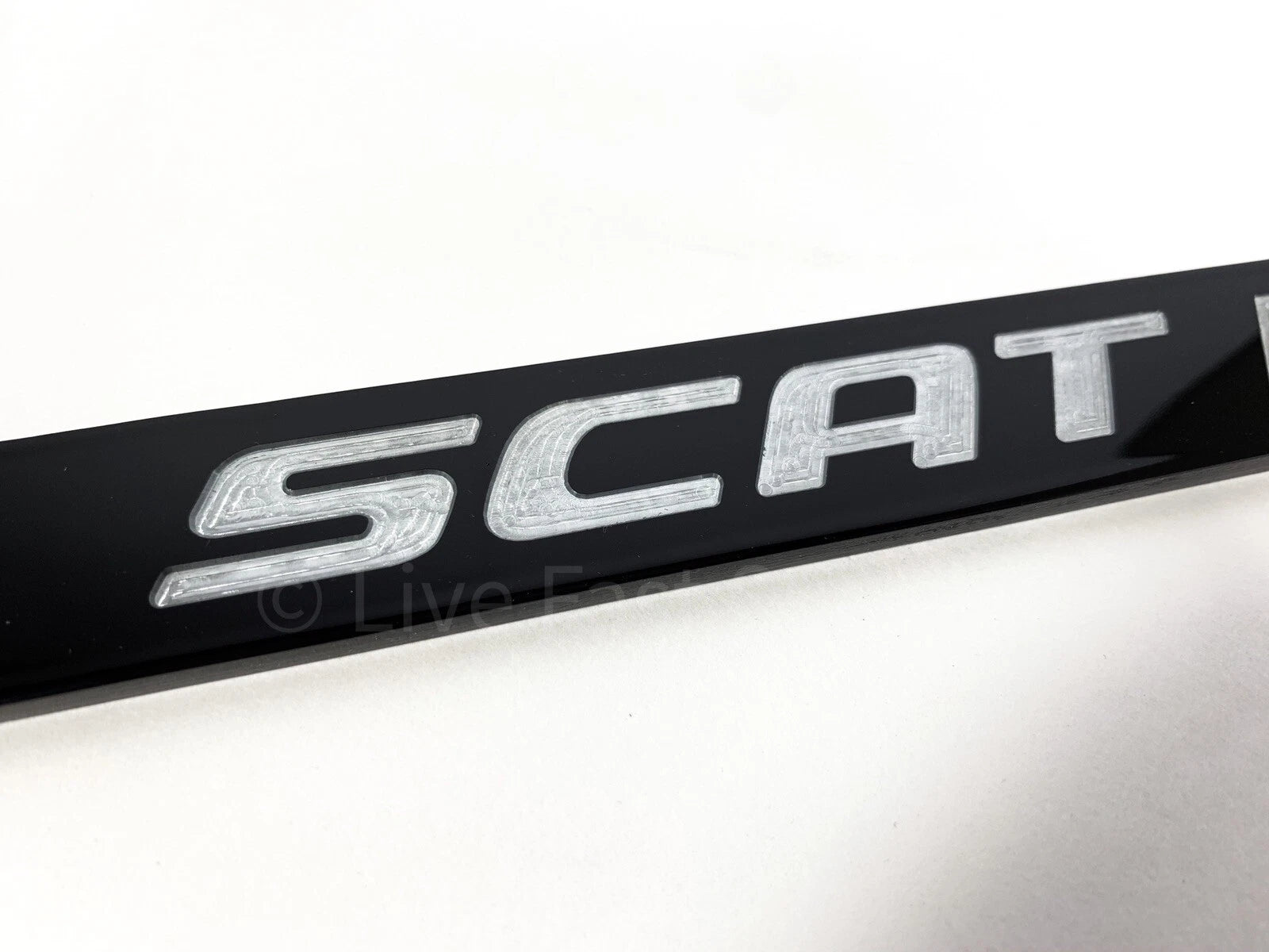 Black License Plate Frame OEM Replacement for Dodge Charger Challenger (2015–2023)