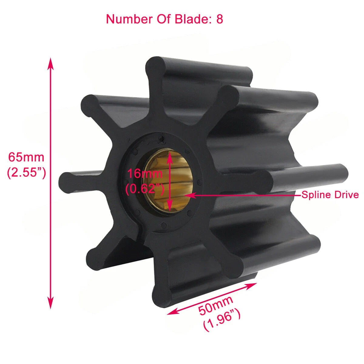 Flexible Impeller Kit for Johnson Volvo Penta (09-1028B, 3841697, 21951356, 18-3077)