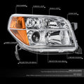 Right Passenger Side Chrome Housing Headlight for Honda Pilot (2006–2008)