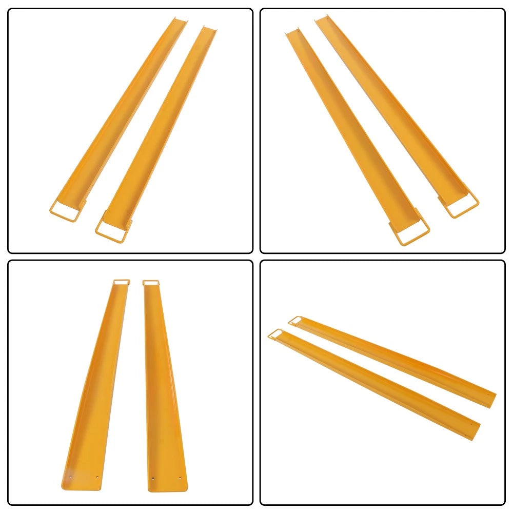 Pallet Fork Extensions for Forklift (84" x 4.5", Heavy Duty Steel)