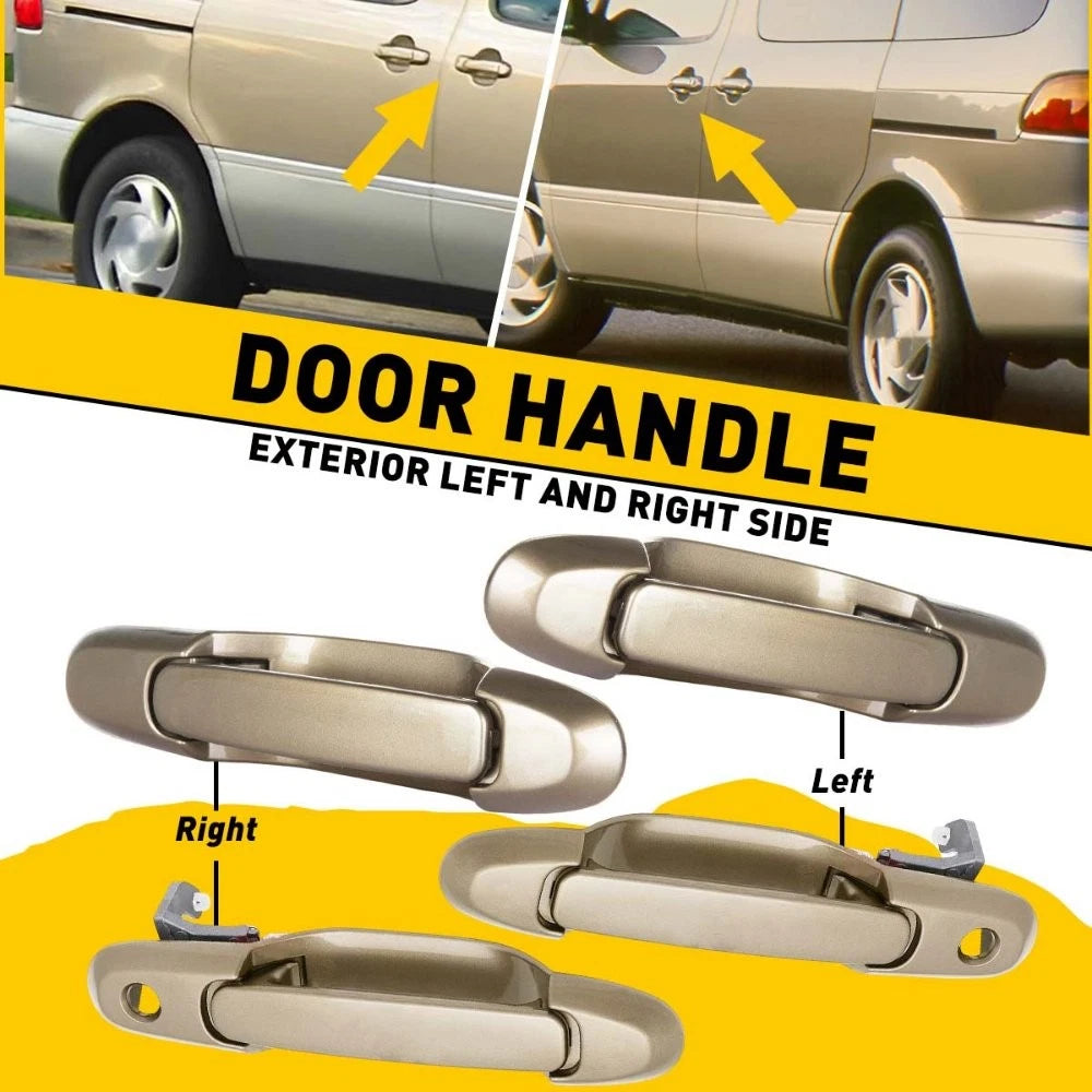 Door Outside Handle Set of 2 Right Left for Toyota Sienna (1998–2003)