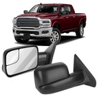 Pair Manual Tow Mirrors for Dodge Ram 1500 2500 3500 (2003–2008)