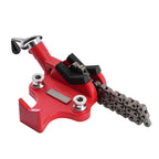 1/4"-6" Chain Pipe Clamp Bench Vise 28" Heavy Duty Cast Iron Steel Base