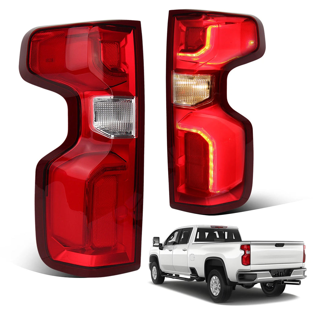 Pair LED Tail Lights for Chevy Silverado 1500 (2019–2026)