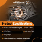 Front Wheel Hub Assembly for GMC Sierra 2500HD 3500HD (2007-2010)