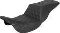 SADDLEMEN Tour Step-Up Seat for FL (2008–2024) - Full Lattice Stitch - Black