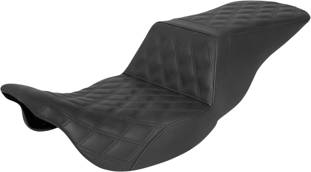 SADDLEMEN Tour Step-Up Seat for FL (2008–2024) - Full Lattice Stitch - Black