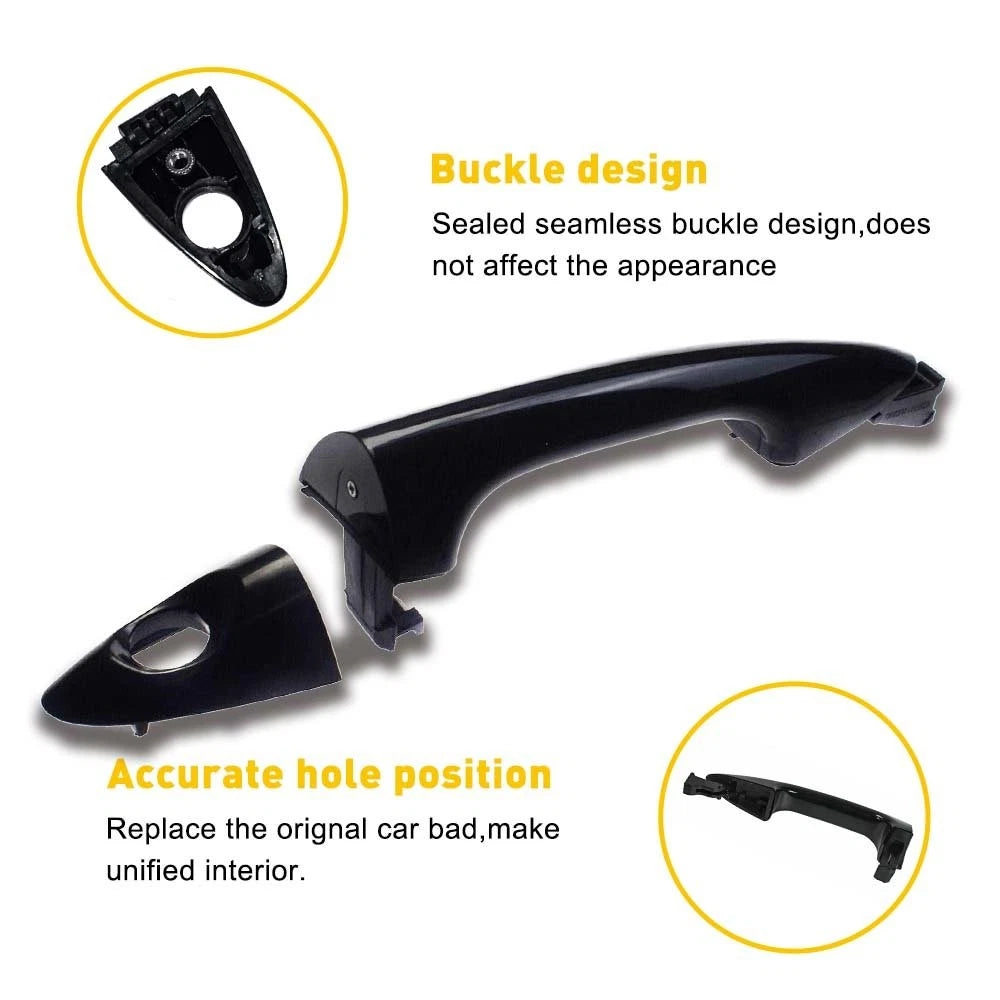 Exterior Door Handle for Hyundai Accent (2012–2016) Front Driver Left Black