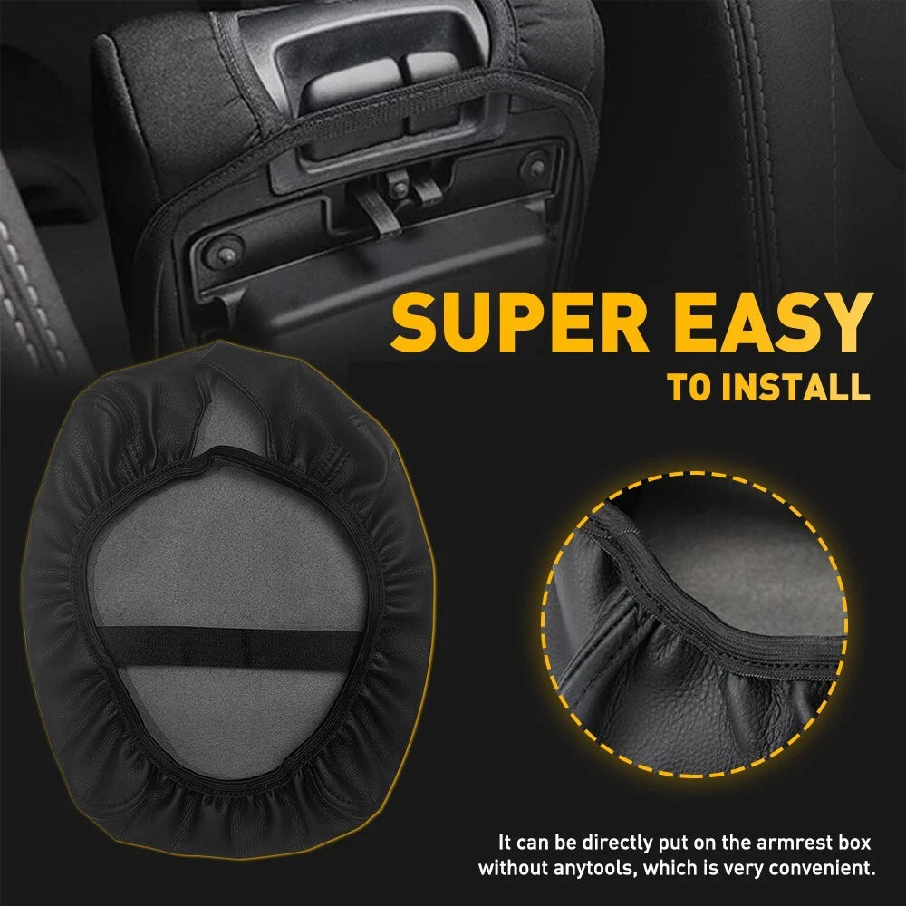 Armrest Cover for Toyota 4Runner (2010â2022) Black Leather