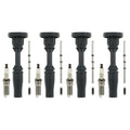Set of 4 NGK G-Power Platinum Spark Plugs & Coil Boots for Colorado, Impala, Malibu