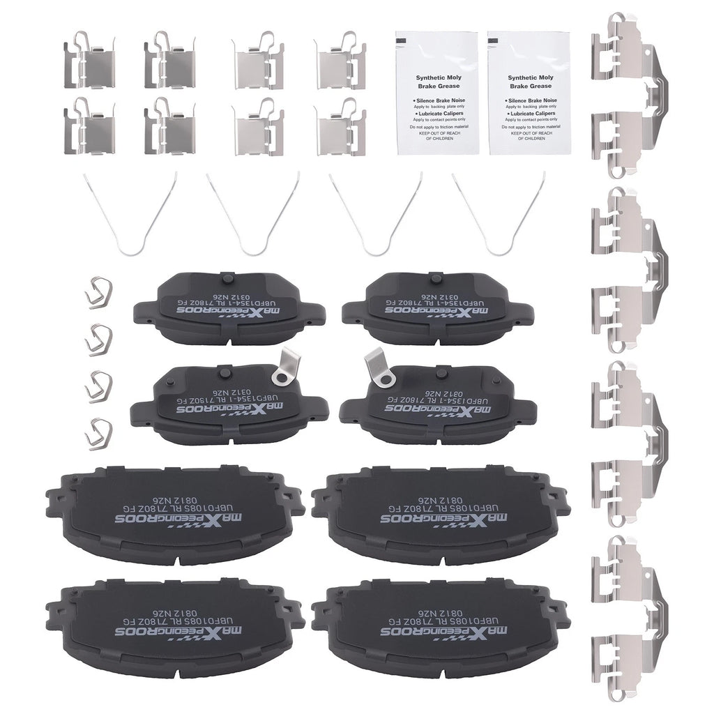 8pcs Ceramic Brake Pads Kit for Lexus CT200h (2011–2017) w/Hardwares