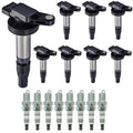 8x Ignition Coils + 8x Spark Plugs for Jaguar Vanden Plas XJ8 XKR (2004–2009)