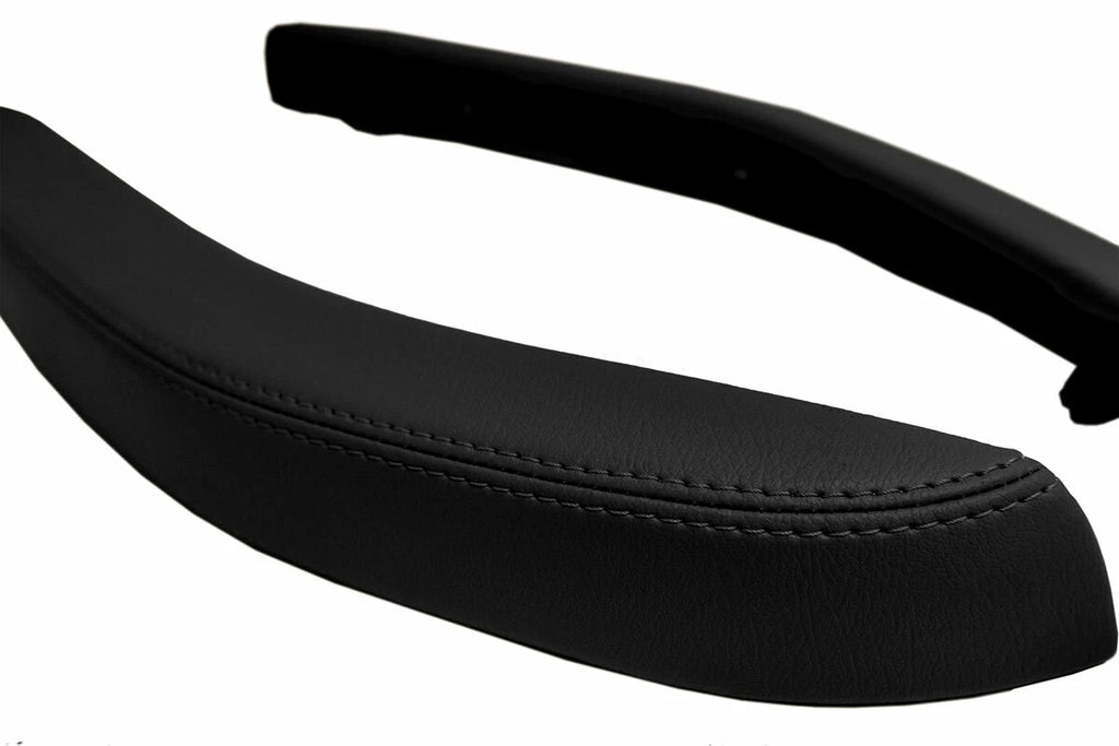 Console Lid Trim Armrest Cover for Toyota Highlander (2014–2018) Black PVC Leather