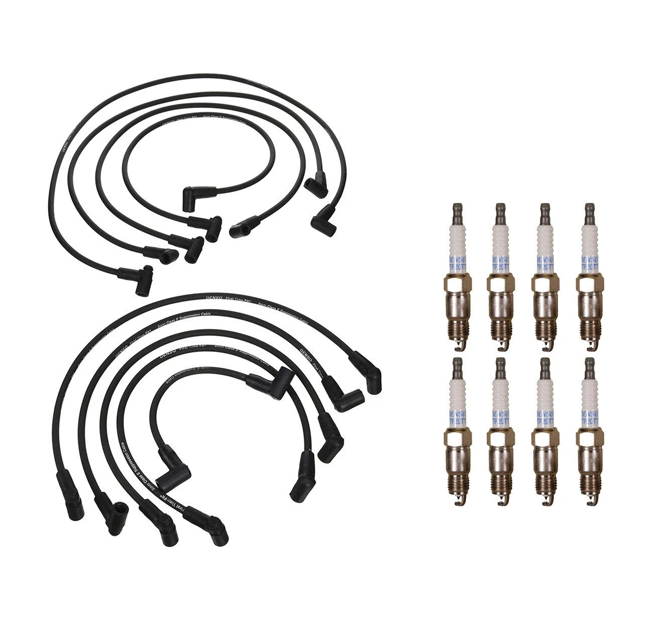 Denso 8mm Wire Set & 8 Platinum TT Spark Plug Kit for GMC 5.0L 5.7L V8