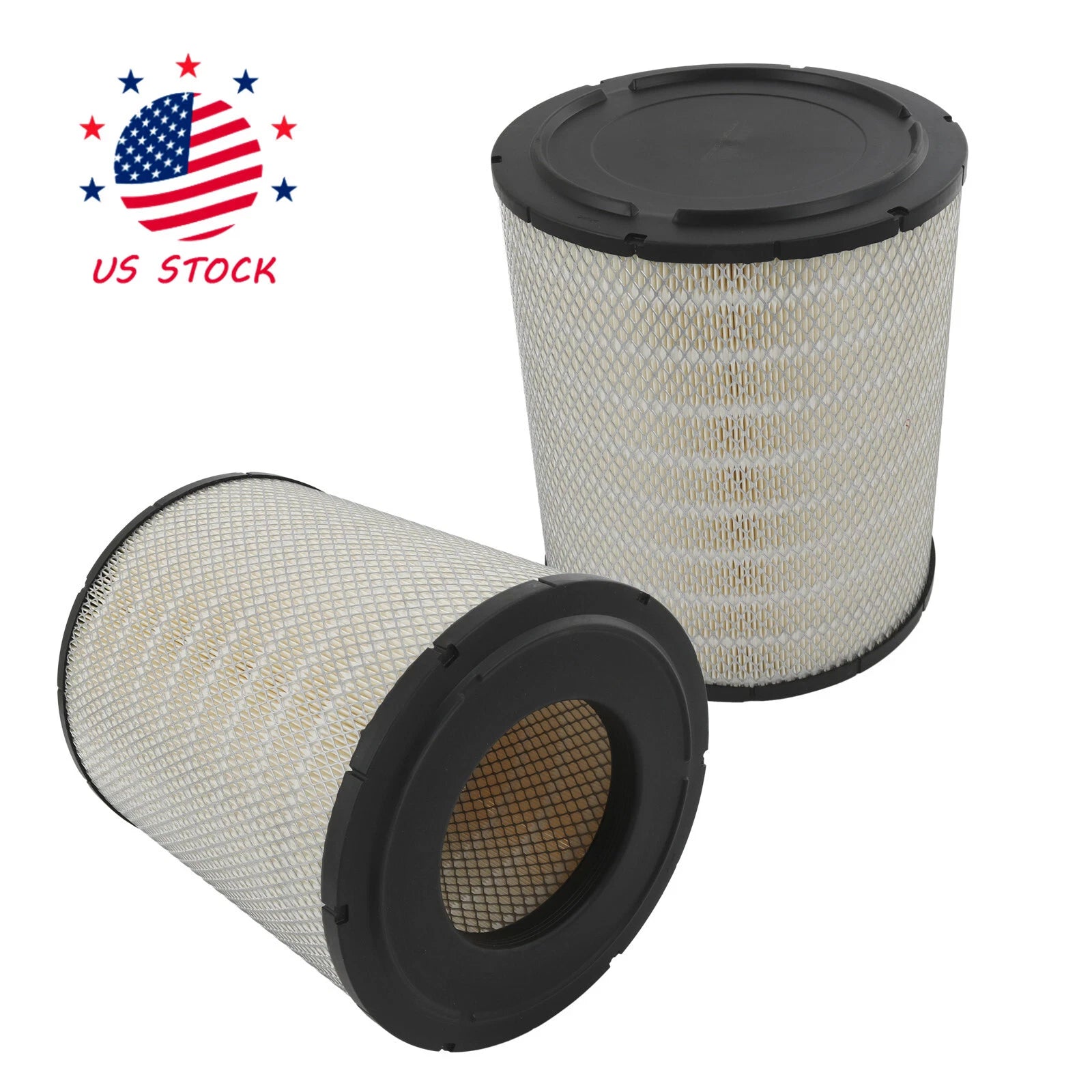 2X Air Filter for Freightliner Columbia (RS3518) (AF25139M, P185069, P527682)