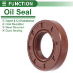 Set of 5 Oil Seal Rotary Shaft Seal FKM Rubber 19x35x7mm