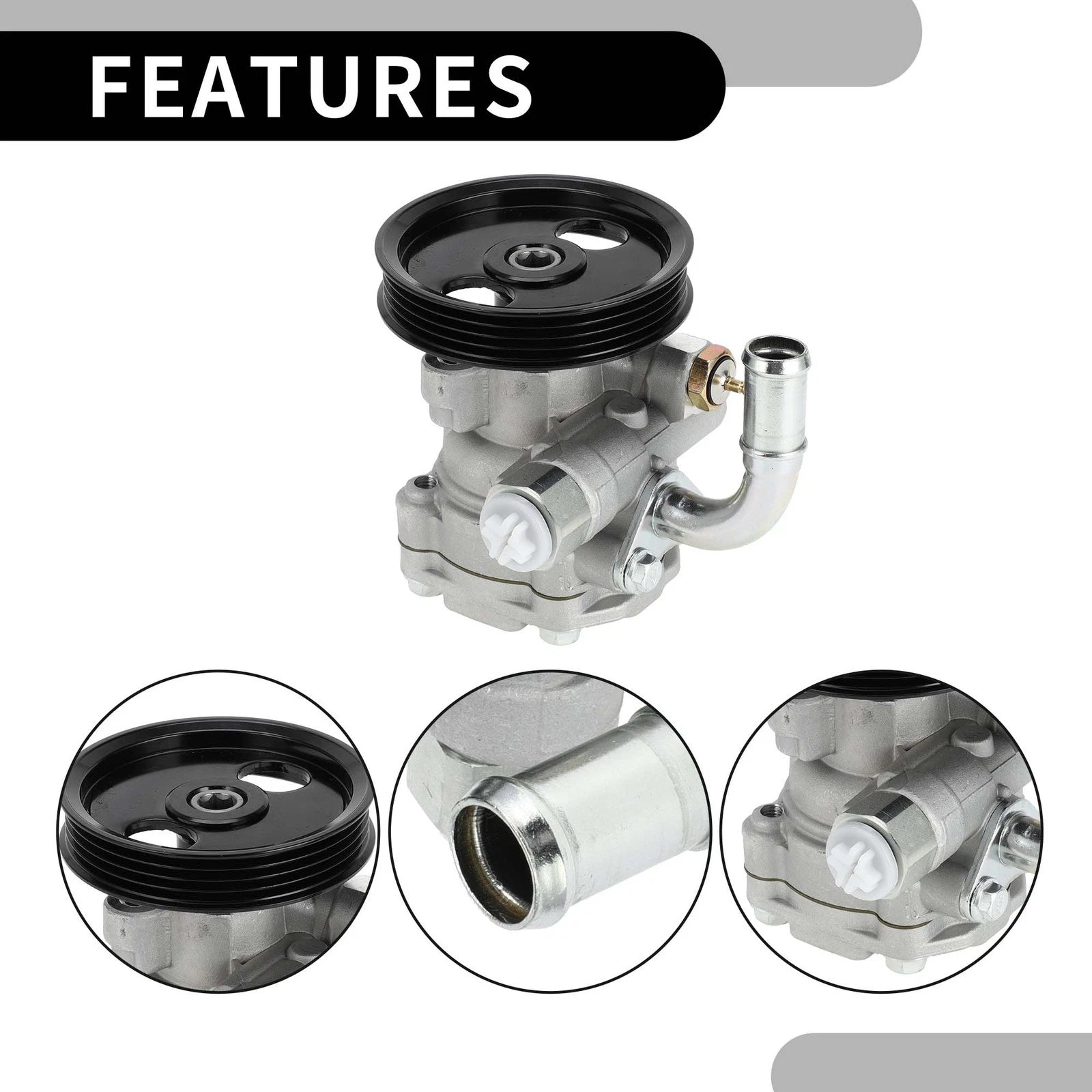 1 Pc Power Steering Pump with Pulley No. 571003E030 for Kia Sorento (2003–2006)