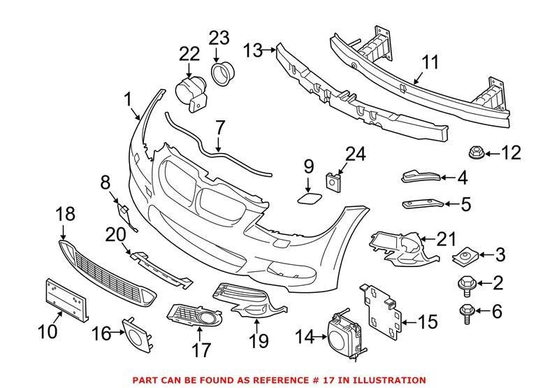 Fog Light Trim for BMW (OEM 51118038935)