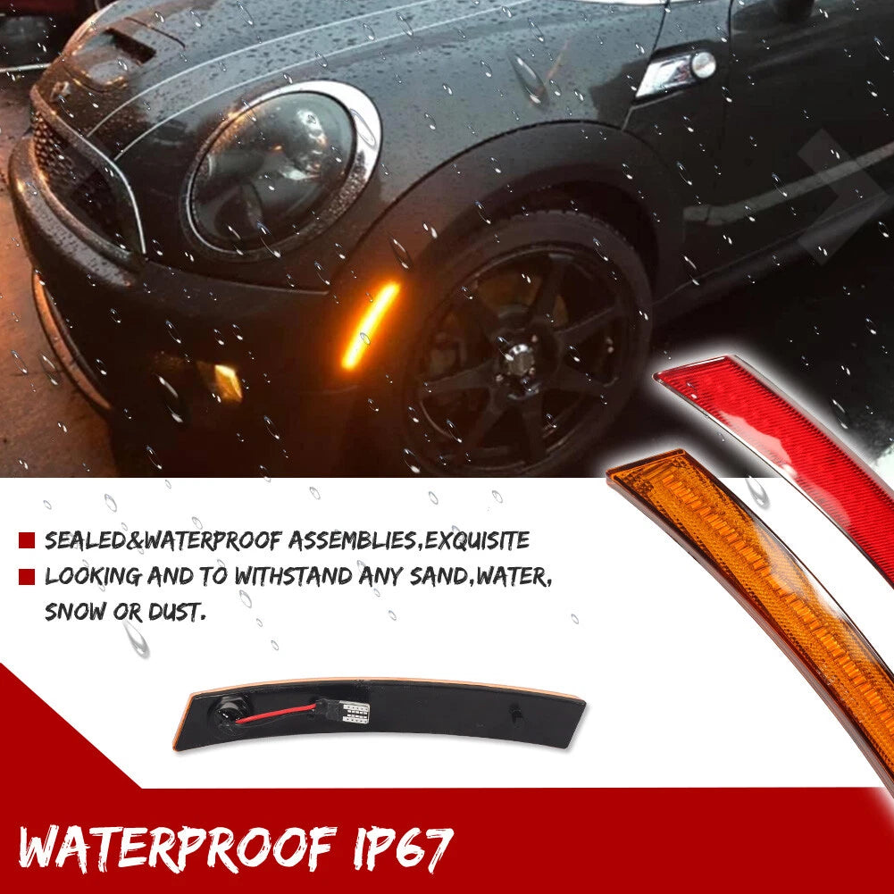 Front & Rear LED Side Marker Lamps for Mini Cooper (2002–2008)