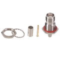 TNC KY3 Nickel Plated Copper Connector for Panel Installation