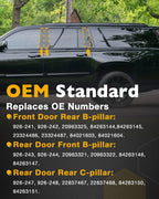 Door Window B/C Pillar Trim Molding for Chevy Suburban GMC Yukon (2015–2018)
