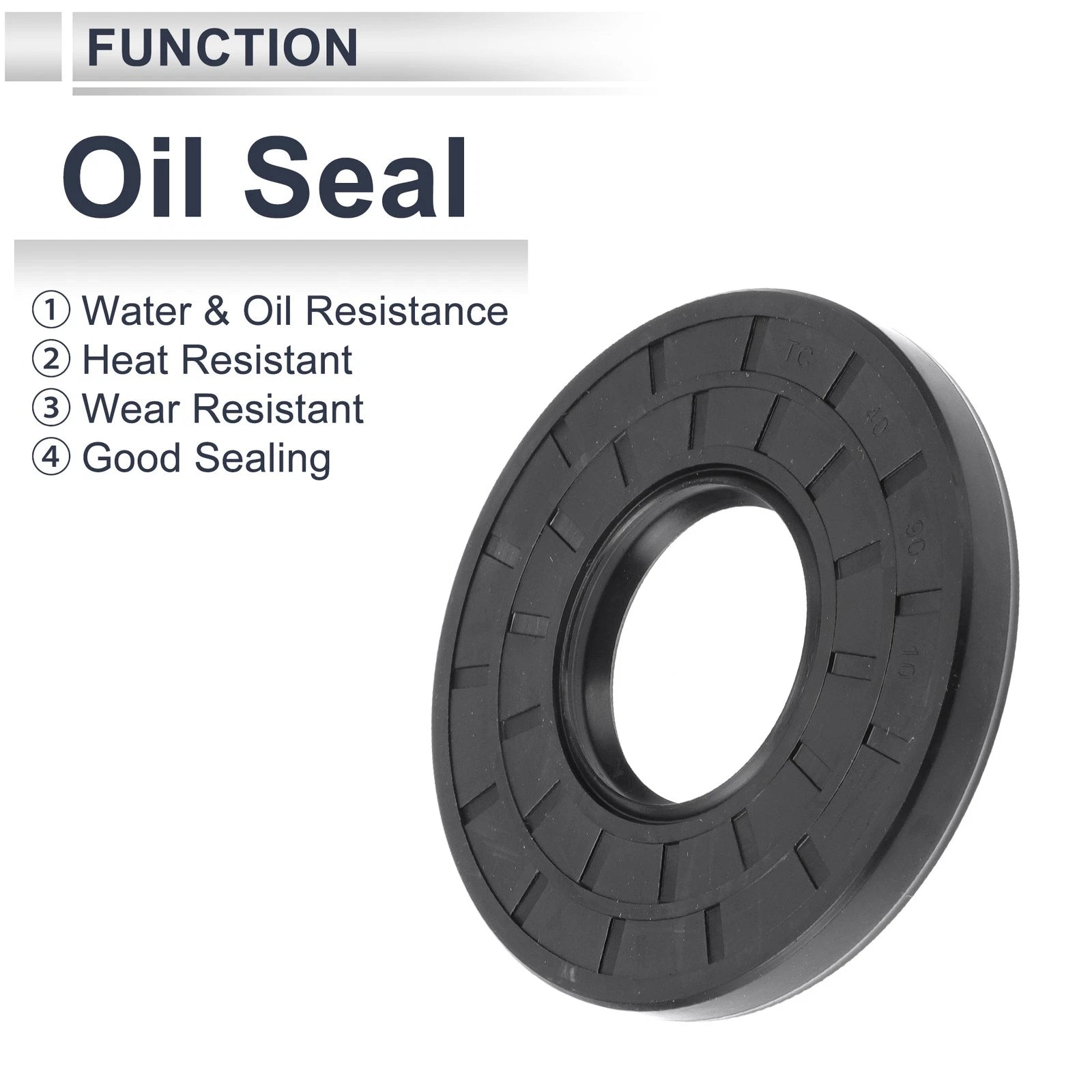 Set of 5 Oil Seal Rotary Shaft Seal Nitrile Rubber 40x90x10mm