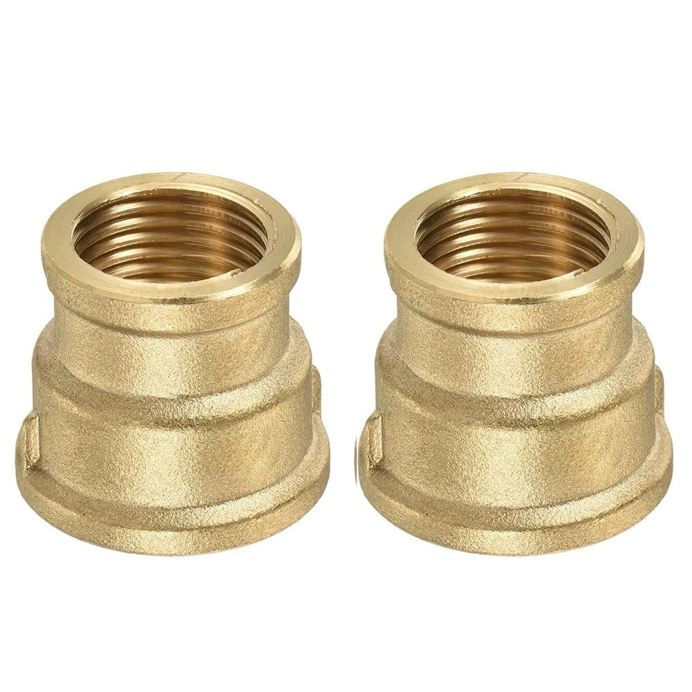 2X G3/4 to G1/2 Brass Reducing Coupler for Pneumatic Tool (Air Hose)
