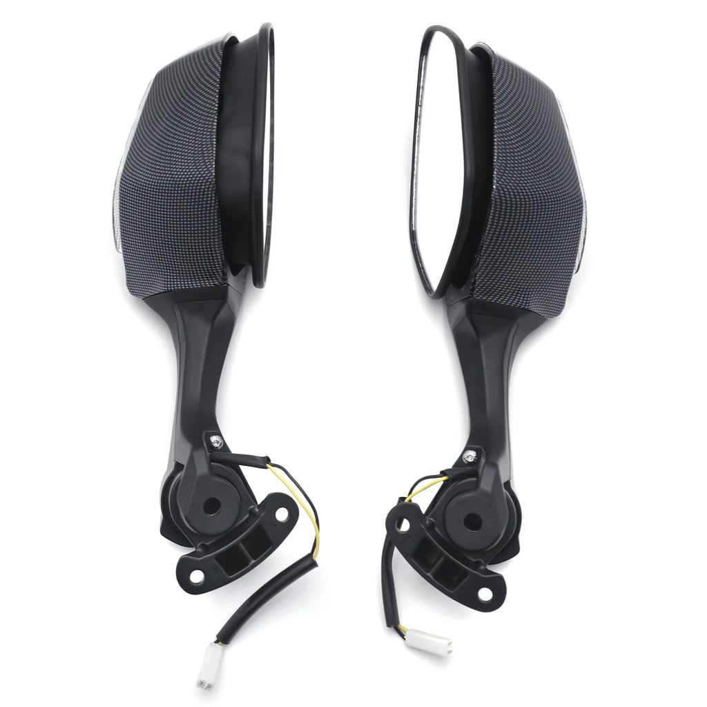 Round-eye LED Rearview Mirrors with Turn Signal for Kawasaki Ninja ZX-10R (2016–2020)