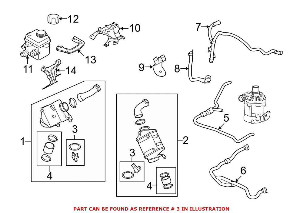 Turbocharger Boost Sensor for BMW (OEM 13627585494)