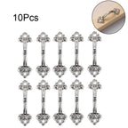 10X Silver Furniture Pull Handle Knob for Jewelry Box Cupboard Drawer