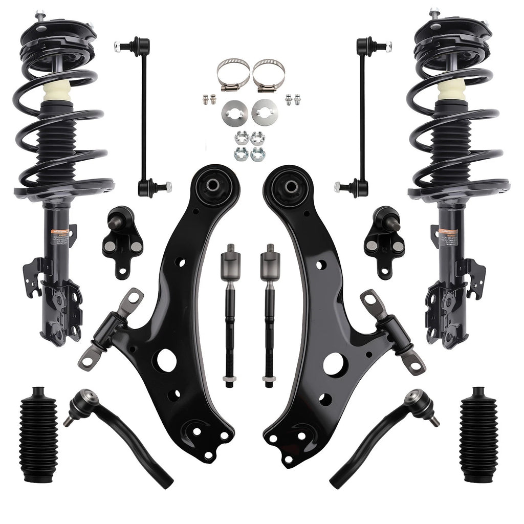 Set of 14 Front Struts Control Arms Sway Bars for Toyota Camry Solara (2004–2006)