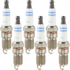Set of 6 Bosch 9601 Double Iridium Spark Plugs for Buick Chevy Ford GMC Pontiac (V6)