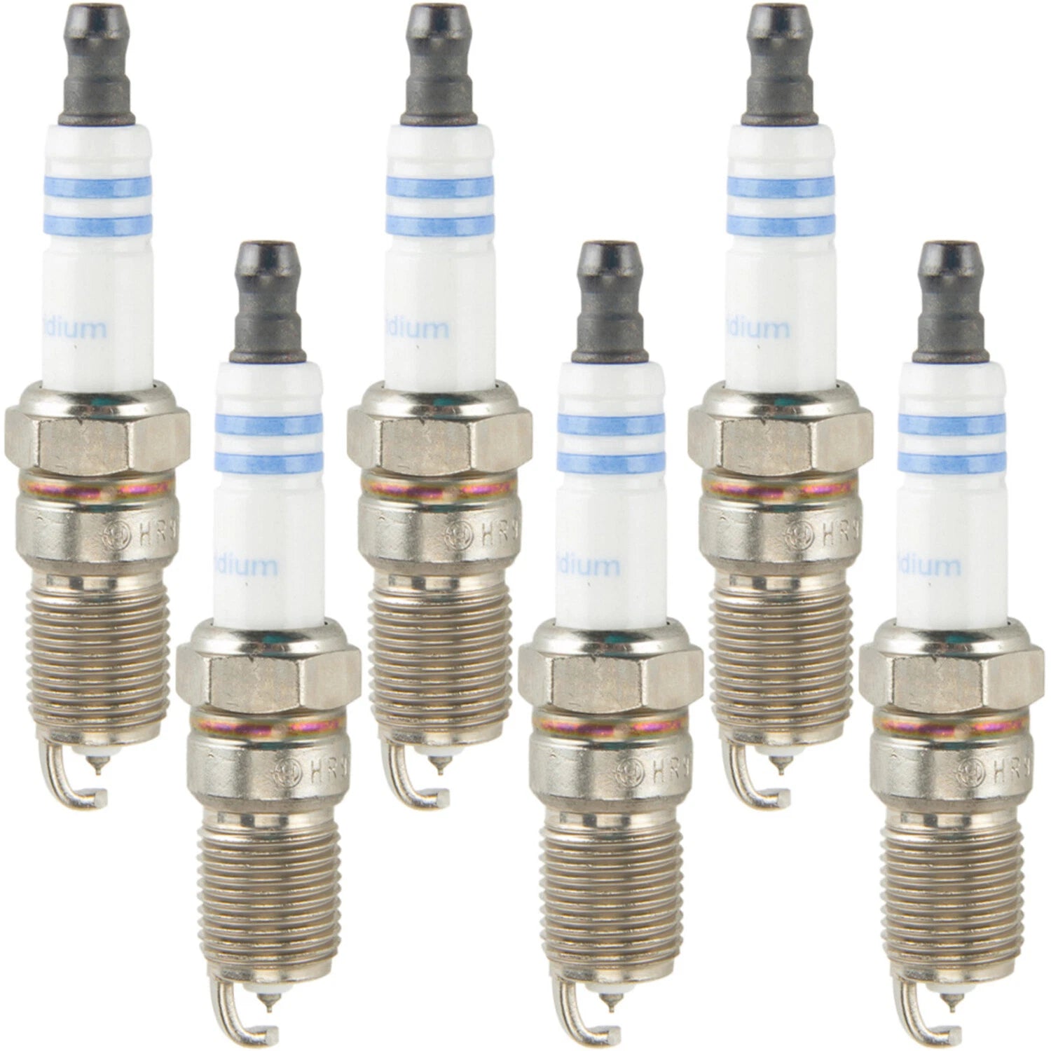 Set of 6 Bosch 9601 Double Iridium Spark Plugs for Buick Chevy Ford GMC Pontiac (V6)