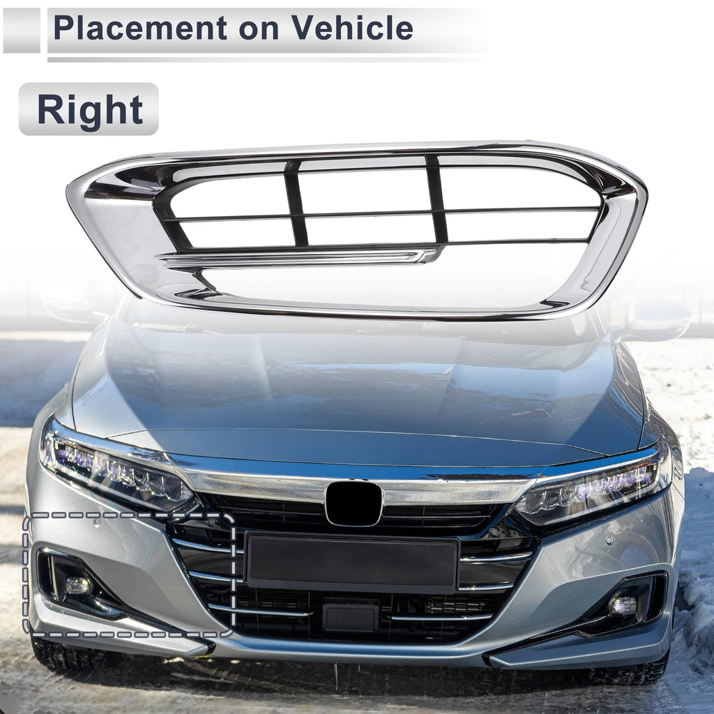 1 Pc Fog Light Grill for Ford Taurus (2015–2018) Silver Tone