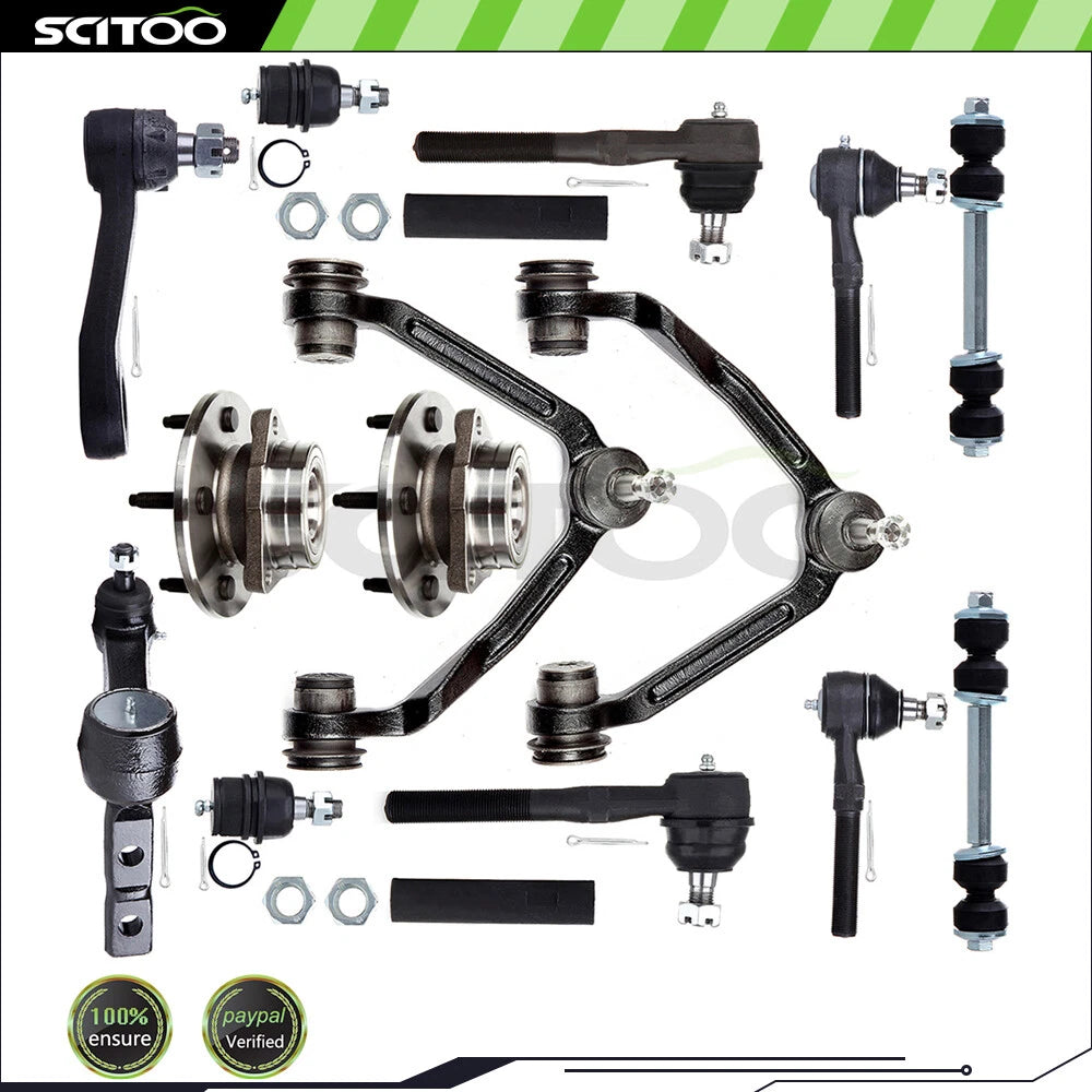 Set of 2 Front Control Arm Ball Joints Sway Bar End Link for Ford F-150 (1997–2000)
