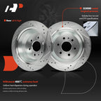 Set of 2 Rear Drilled Brake Rotors for Chevy Colorado GMC (2015–2022)