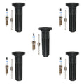 Set of 5 Bosch Platinum Spark Plugs & Denso Coil Boots for Colorado H3 H3T (2007–2010)