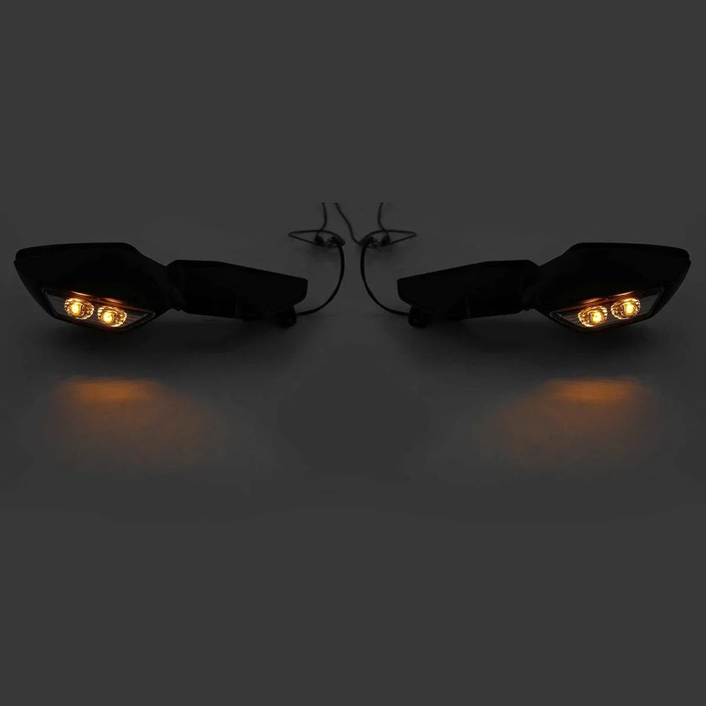 Rear View Mirrors W/ LED Turn Signals for Kawasaki Ninja H2 (2015 - 2024)