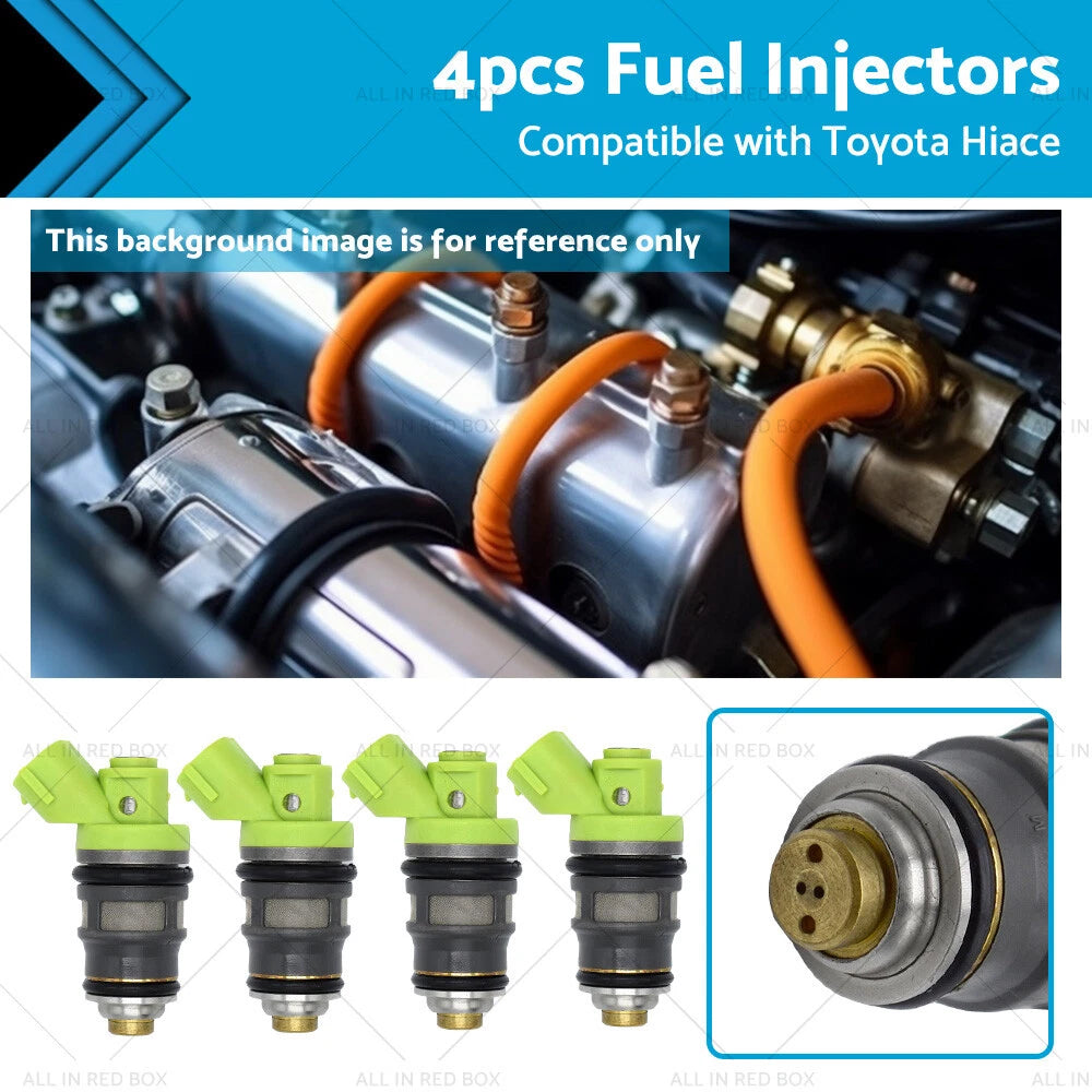 4x Fuel Injector for Toyota Hiace RZH103 RZH113 RCH12 RCH22 2RZ-E 2.4L