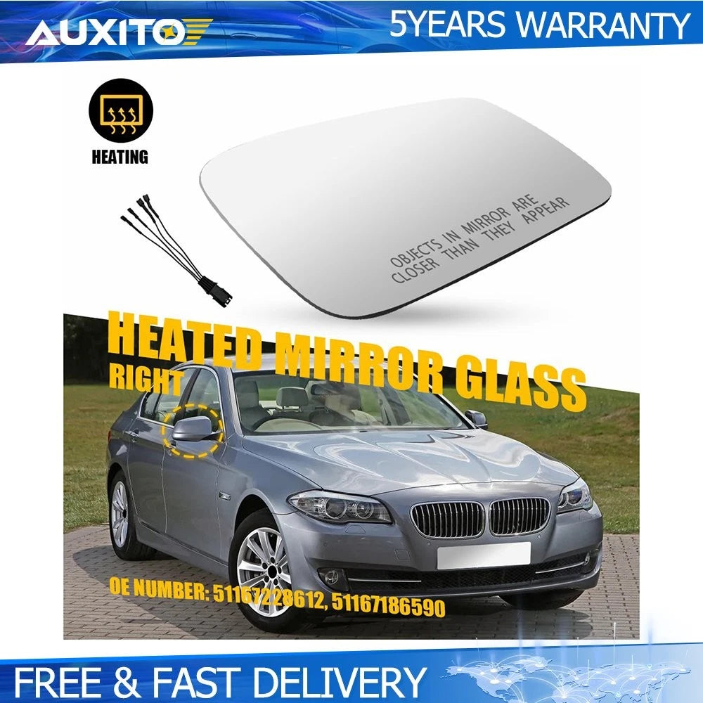 Heated Mirror Glass for BMW 528i 535d 550i 640i (2011–2016)