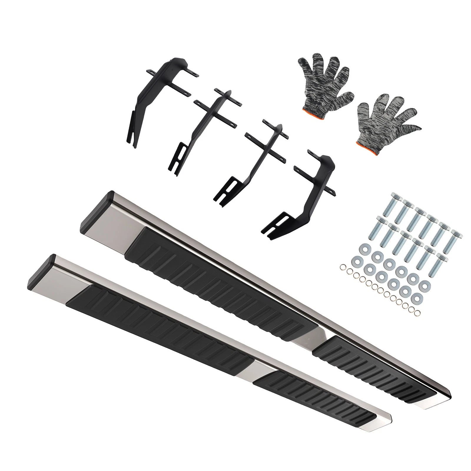 6" Running Boards Side Steps for Ford F-150 Super Cab (2015–2026) Stainless Steel