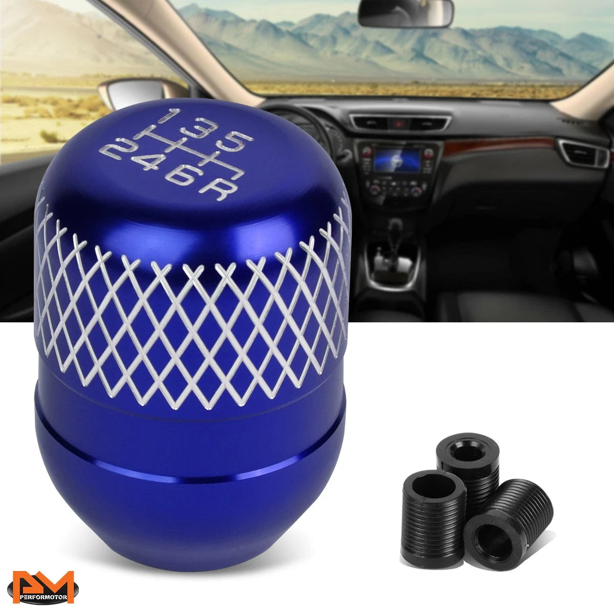 42mm Racing Manual 6-Speed Aluminum Shift Knob for Universal JDM Type-R