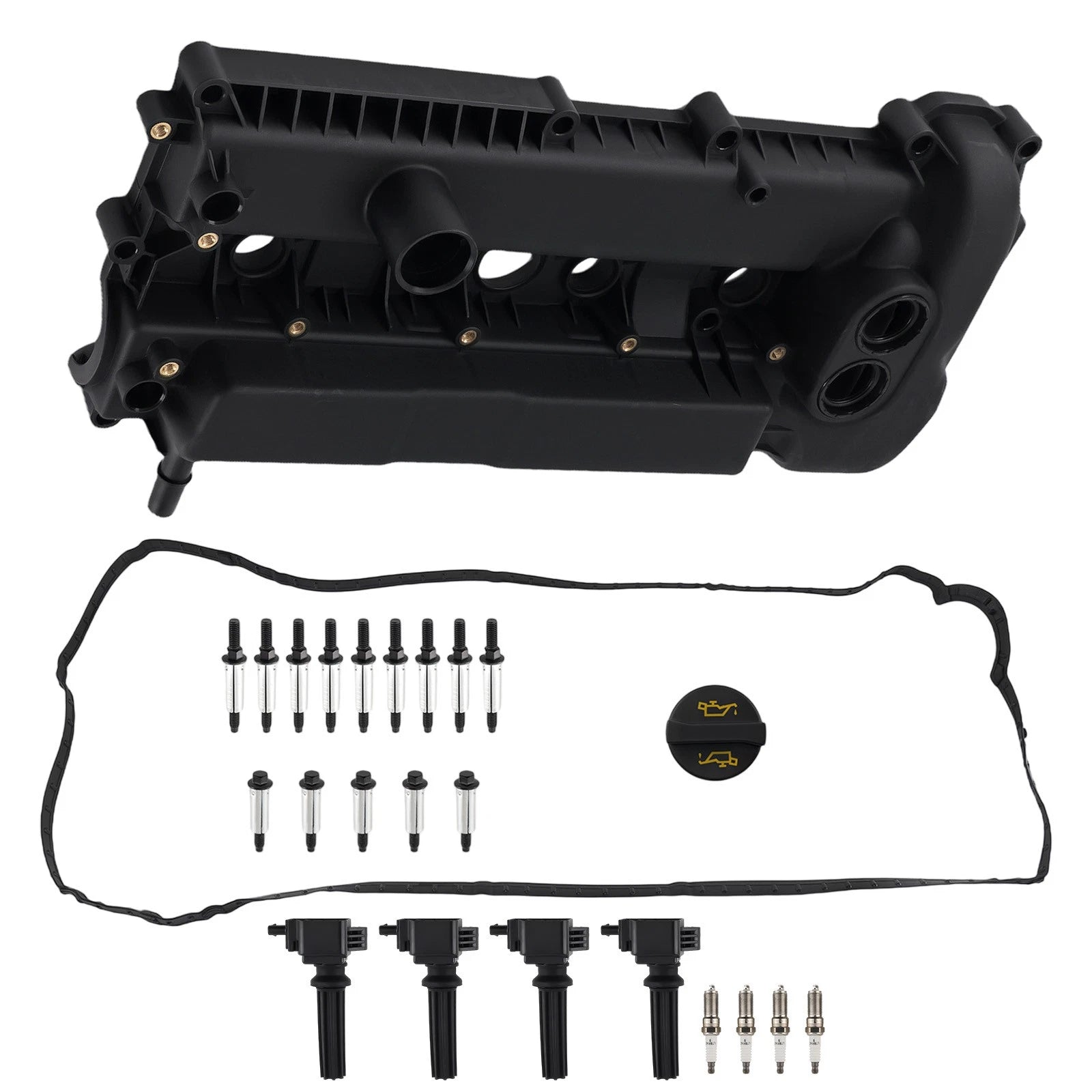 Engine Valve Cover Kit & Ignition Coils for Ford Focus 2.0L L4 (2014–2018)