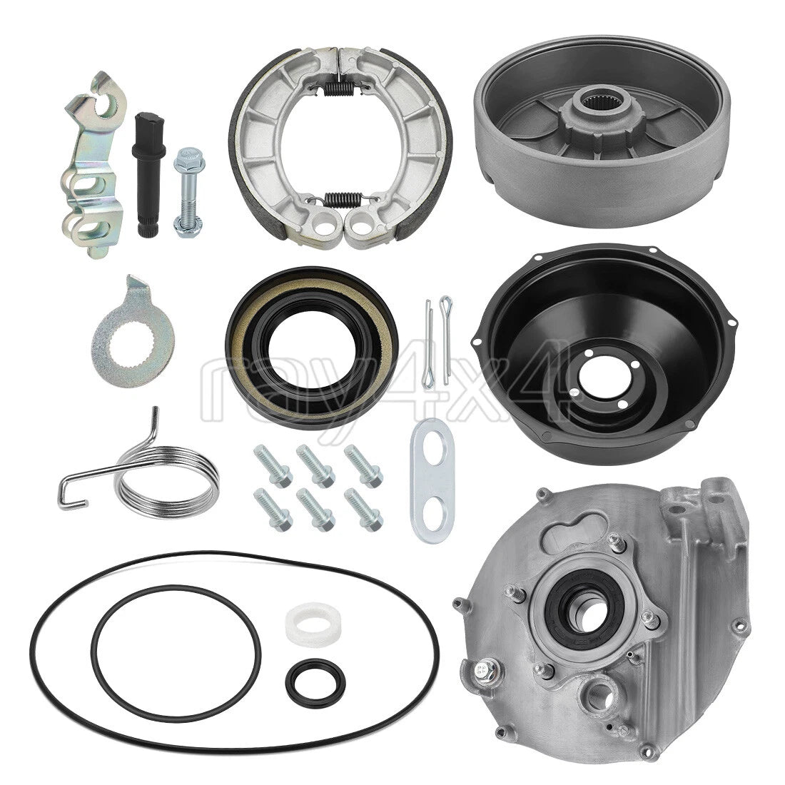 Rear Brake Drum Hub Plate Cover Seal Kit for Honda Rancher TRX350 TRX400 (2000–2006)