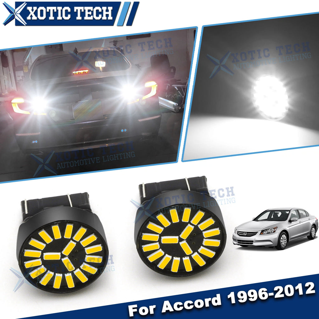2x White Backup Reverse Light for Honda Accord (1996–2012)